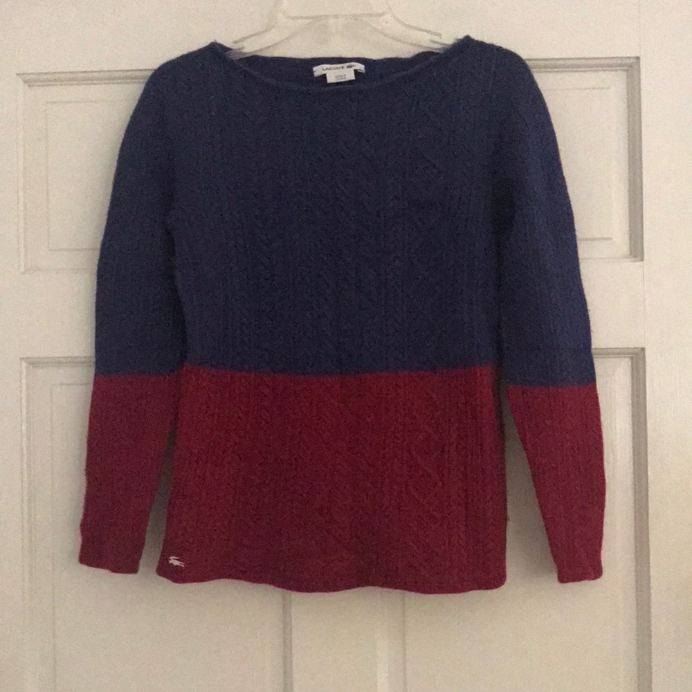 LACOSTE Cashmere/Wool Cable Knit SWEATER